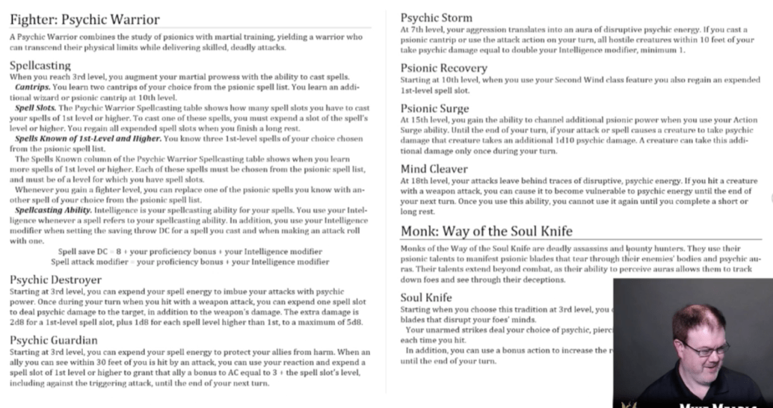 Psychic Warrior (Fighter) 2018.5.29