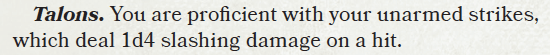 Aarakocra Talons