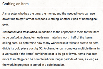 Crafting an Item (XGE)