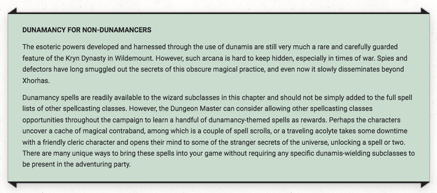 Dunamancy for Non-Dunamancers