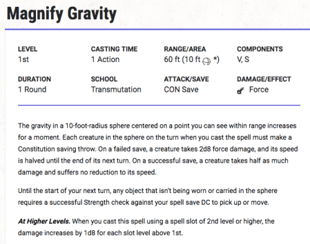 Magnify Gravity Spell
