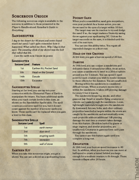 Sandshifter (Sorcerer)