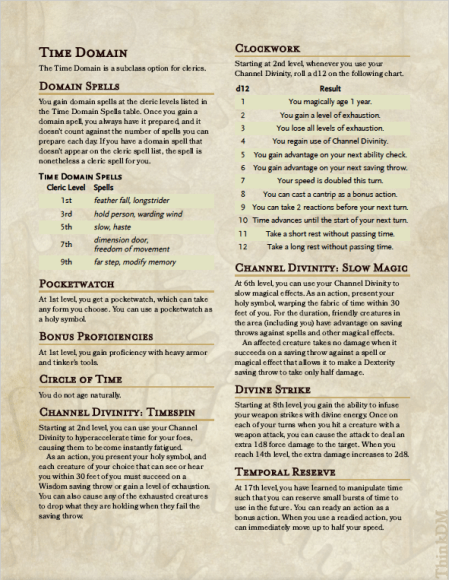 Time Domain (Cleric)