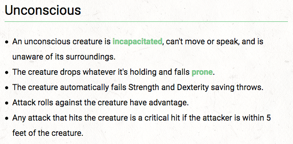 Unconscious Condition